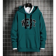 West Men's Hoodie Men's Hoodie Jacket Fleece Material Men's Distro Hoodie Sweater Men's Jumper - A5G