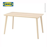 IKEA LISABO Meja Makan Minimalis Veneer Kayu Ash 140x78 cm