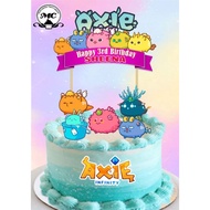 axie infinity theme cake topper