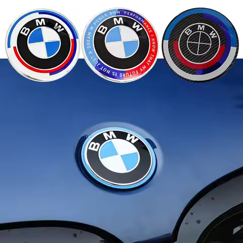 BMW Front Hood & Rear Trunk Badge Logo 74mm/82mm 1/2 Piece Suitable for E46 E38 E39 E90 E60 F01 F02 