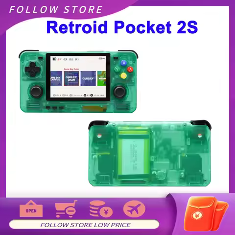 Original Retroid Pocket 2S Handheld Game Console Android 11 Google Playstore Hall Joysticks for PS1 