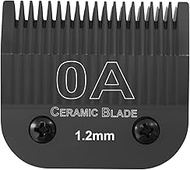 0A Ceramic carbon injection detachable 1.2mm scissors blade Compatible with Ainds, Oster A5, Wahl KM