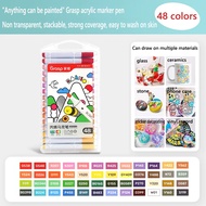 GRASP LIQUID ACRYLIC BRUSH MARKER Spidol Penebal Crayon Kanvas Plastik Totebag GMM5105