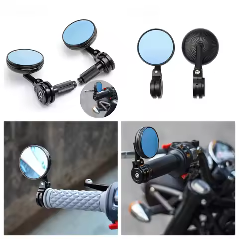 Aluminum Alloy 22mm Handlebar End Mirror Motorcycle Small Mirror Universal For Kymco downtown 300i A
