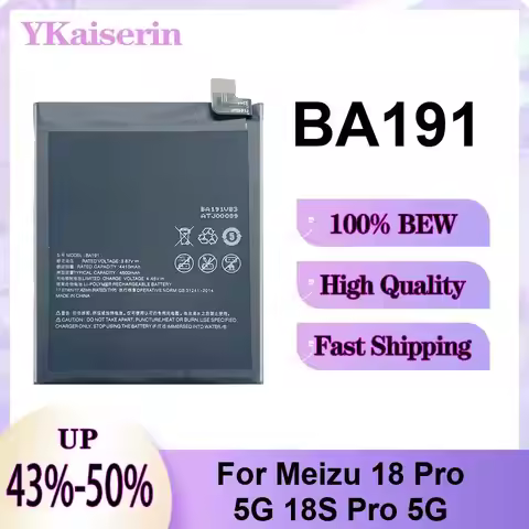 For Meizu 18 Pro 5G 18S Good Low-Temperature Performance 4500Mah BA191 Mobile Phone Battery