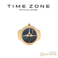 Komono Noor Gold Black | Stainless Steel | Adjustable Ring Strap | Ring Watch | Fashion Watch | Time