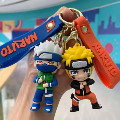 Naruto Kakashi Keychain Anime Car Accessories Cute Keyring Bag Charm Gift for Fans