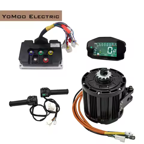 QS138 4000W 90H 72V 6500RPM Peak 12000W PMSM Mid Drive Motor with Fardriver ND72680 Controller, DKD 