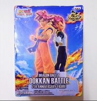 帳號內物品可併單限時大特價  七龍珠Dragon Ball Z日本景品正版金證寬盒 紅髮 達爾 貝吉塔 爆裂激戰 孫悟空 超級賽亞人Dragon Ball Z Dokkan Battle Collab  Vol. 2 Statue GOD VEGETA Figure BANDAI