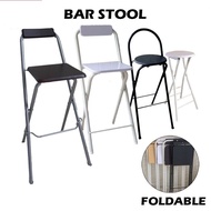 Bar Stool Foldable High Chair Iron Bar Chair Home Dining Chair