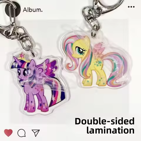 2027 My Little Pony Acrylic Keychain Bag - Cute Decoration, Acrylic Cartoon Keychain Pony