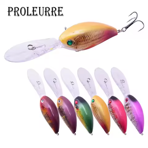 1Pc High Quality Deep Water Diver 1.8m-3.6m Fishing Lure 11.5cm 18.5g Laser Artificial Hard Crankbai