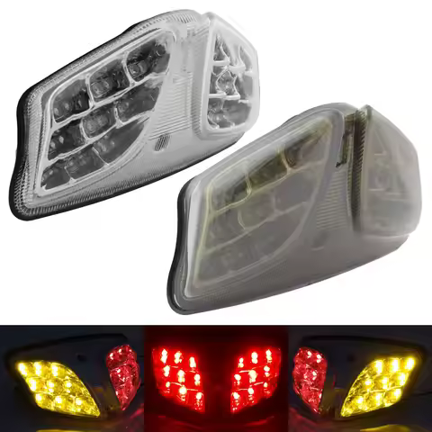 waase Chrome LED Integrated Taillight Tail Brake Turn Signals Light For SUZUKI SV650 SV650X SV 650 X