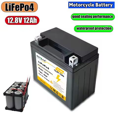 12.8V 12Ah Lifepo4 Motorcycle Battery 32700 Built-in BMS Suitable for Motorcycle Batteries Children'