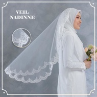 Veil Nadine | Veil Nikah | Veil Tunang | Veil Off White | Veil Batu Manik.