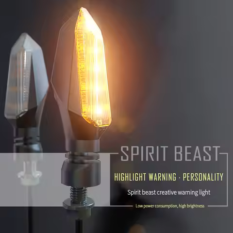 spirit beast LED turn signal highlight motorcycle headlight 12V direction indicator fittings assembl