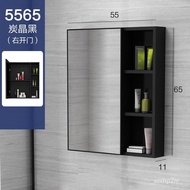 Space Aluminum Mirror Cabinet Shelf Wall-Mounted Mirror Box Bathroom Storage Bathroom Cabinet Combination Bathroom Stora