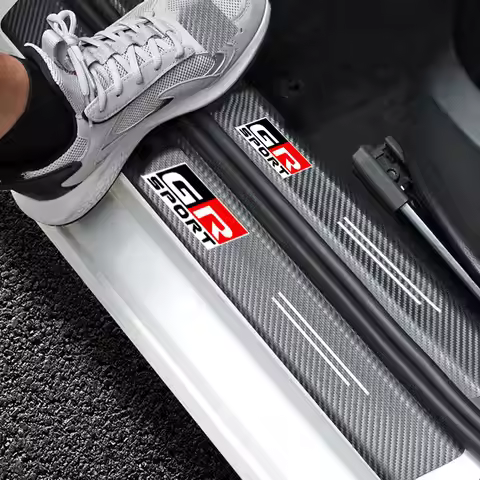 Car Carbon fiber Door Sill Welcome Pedal For Toyota GR Sport Gazoo Racing Yaris 86 Corolla Hilux Sup