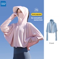 Jeanswest Hooded Breathable UV-Protective Jacket Women's Outdoor Sun Protection Ice-Silk Outerwear U