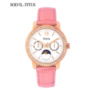 Solvil et Titus W06-03263-002 Women's Quartz Analogue Watch in White Dial and Leather Strap