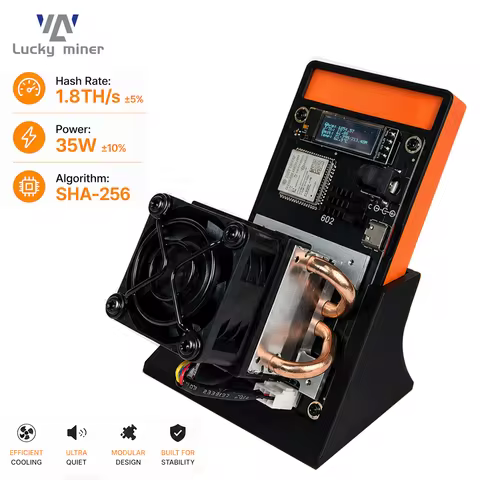 Gamma 602 SHA-256 Miner 1.8TH/s 30-35W Ultra Low Power Silent Home Mining Machine Open Source Deskto