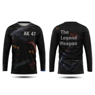 Men's O-Neck Long T-Shirt AK47-02 Full Print Art 2