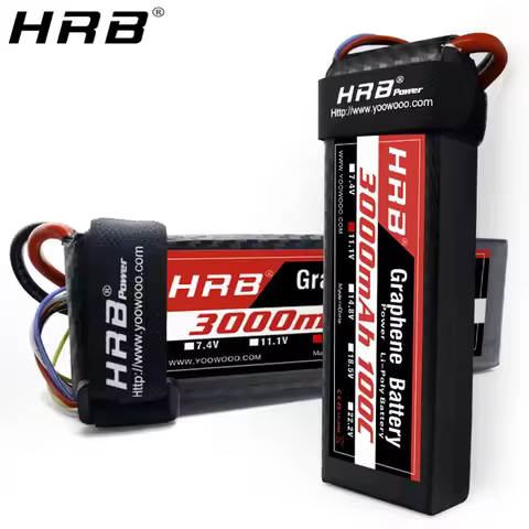 HRB Graphene 2S 7.4V 3000mah Lipo Battery 3S 11.1V 4S 14.8V 5S 18.5V 6S 22.2V 100C XT90 XT60 Deans T