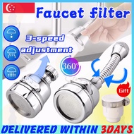 [✅SG Ready Stock] 360 Degree Swivel 3 Modes Anti-Splash Water Saving Faucet Sprayer Aerator / Sink F