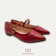DEAR BLISS Mia Red Mary Jane Pointed Flats