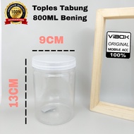 (10Pcs) 800 Tube Jar 800 Cylinder JarML 800 Plastic JarML 800ML ML | 800 dry cake jar ML [MPG]