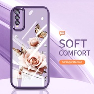 VRQR for Vivo Y20 2021 Y20A Y20T Y20i Y20S G Y12A Y12S 2021 Y3S 2021 Bright Flower Transparent Shock