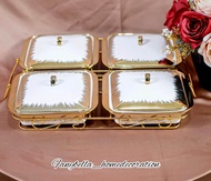prasmanan QueenRose keramik marble set peralatan saji makanan import mewah
