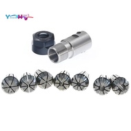 1Set C25 ER20 +7Pcs 3 -12mm Collet Chuck Motor Shaft Extension Rod Spindle Collet Lathe Tools Holder