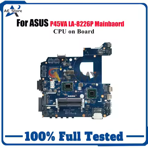 LA-8226P Laptop Motherboard For ASUS K45A P45VA K45A Notebook Mainboard With CPU 100% tests OK fast 
