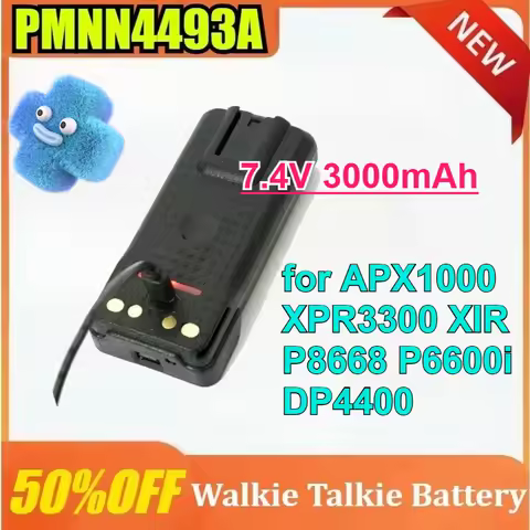 3000mAh for Motorola PMNN4409 Battery Pack USB Type C Port for Walkie Talkie APX1000 XPR3300 XIR P86
