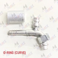 Automotive Car Air Cond Bulk Hose (R134a / O-Ring) Fitting With Charging Valve & Collar (3/8 , 1/2 ,