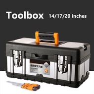 14/17/20 Inch New Double Layer Tools Storage Box with Handle Multifunctional Tool Multiple Specifica