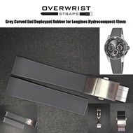 สายนาฬิกาแบบยาง รุ่น Curved End FKM Deployant for Longines Hydroconquest 41mm