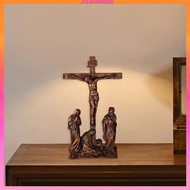 [Kloware2] Standing Crucifix Jesus Cross Statue for Christian Collection Altar Prayers