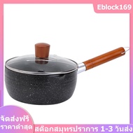 Nonstick Sauce Span Boiled Milk Pot Long Handle Induction Frying Pan with Lid Mini Soup Pot Universa