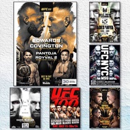 Waterproof Frameless UFC Event Poster Canvas Wall Art MMA Fighting Champions Print Man Cave Decor
