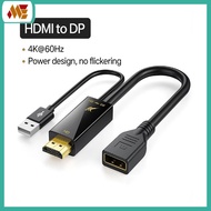 HDMI to DisplayPort Converter 4K@60Hz | HDMI to DP Adapter Cable