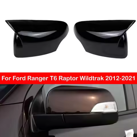 For Ford Ranger T6 Raptor Wildtrak 2012-2021 Rearview Side Mirror Cover Wing Cap Exterior Door Rear 