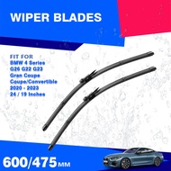 Front Wiper Blades For BMW 4 Series G22 G23 G26 2020 - 2023 High Carbon Steel Silicone Coated Wiper 
