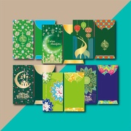 6 Pcs / Set 2023 Kantong Uang Angpao Warna Hijau Untuk Hadiah Ramadhan