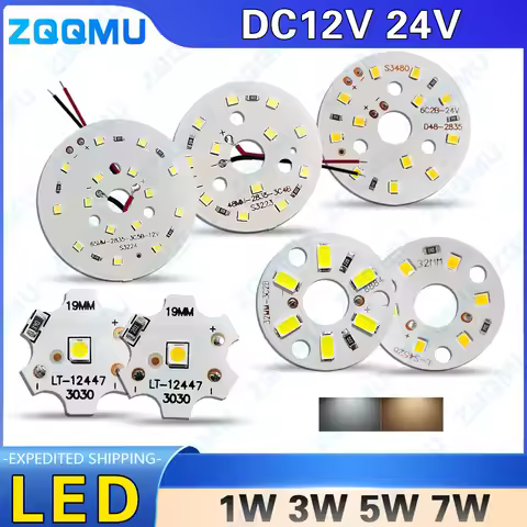 10 PCS 1W 3W 5W 7W High Bright LED Light Panel Warm White 12V 24V SMD 2835 5730 Chip for DIY Downlig