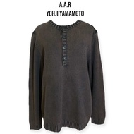 A.A.R Yohji Yamamoto เสื้อสเวสเตอร์แขนยาวสีดำสนิม