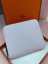 Hermes 愛馬仕 夢幻紫Silkin短夾錢包