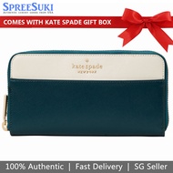 Kate Spade Wallet Staci Large Continental Wallet Peacock Sapphire Multi # WLR00120