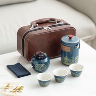 Portable Travel Tea Set Outdoor Ceramic Tea Cup Tea Cup Household Exquisite Group Hotel B & B Gifts 